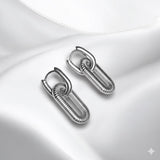 Aretes Dorados Con Diseño De Cadena Gruesa Moderna | Luna Bella Joyería