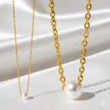 Collar Con Perla Blanca | Luna Bella Joyería