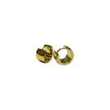 Aretes Dorados Huggie Lisos Acero Inoxidable | Luna Bella Joyería