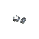 Aretes Plateados Triple Aro Trenzado  Acero Inoxidable | Luna Bella