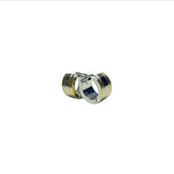 Aretes Bicolor Huggie con Franjas Doradas y Plateadas  | Luna Bella Joyería