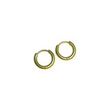Aretes Dorados Hoop Lisos – Aros Clásicos | Luna Bella Joyería