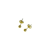 Aretes Stud de Bolita en Acero Inoxidable – Dorado y Plateado | Luna Bella Joyería