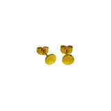 Aretes Dorados Circulares Lisos – Acero Inoxidable | Luna Bella