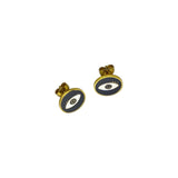 Aretes Ojo Protector – Acero Inoxidable | Luna Bella Joyería
