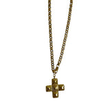 Collar Cruz Dorada de Acero Inoxidable | Luna Bella Joyería