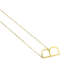 Collar Inicial Letra Geométrica Dorado | Luna Bella Joyería