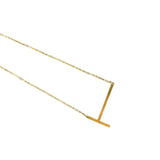 Collar Inicial Letra Geométrica Dorado | Luna Bella Joyería