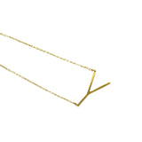 Collar Inicial Letra Geométrica Dorado | Luna Bella Joyería