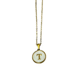 Collar con Inicial en Nácar Blanco | Luna Bella Joyería