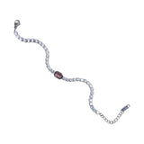 Pulsera Tennis de Acero Inoxidable con Piedra Central | Luna Bella Joyería