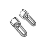 Aretes Dorados Con Diseño De Cadena Gruesa Moderna | Luna Bella Joyería