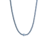 Collar de Bolitas con Detalle de Zirconia en Acero Inoxidable – Dorado o Plateado | Luna Bella Joyería