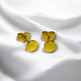 Aretes Dorados Circulares Lisos – Acero Inoxidable | Luna Bella