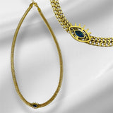 Collar Dorado con Dije de Ojo Protector Azul | Luna Bella Joyería