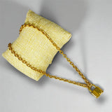 Collar Dorado con Dije de Candado en Acero Inoxidable | Luna Bella Joyería
