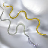 Collar Serpiente Chunky Snake Chain Grueso – Dorado/Plateado | Luna Bella Joyería