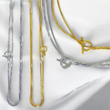 Collar Snake Chain con Cierre T-Bar – Acero Inoxidable Dorado/Plateado | Luna Bella Joyería