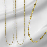 Collar Cadena Twist Dorado de Acero Inoxidable | Luna Bella Joyería