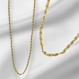 Collar Eslabón Nudo Dorado de Acero Inoxidable | Luna Bella Joyería