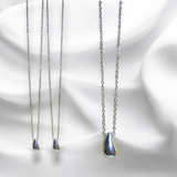 Collar Gota Plateada Minimalista | Luna Bella Joyería
