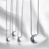 Collar Luna Plateada Minimalista | Luna Bella Joyería