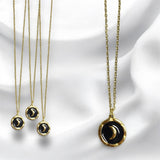 Collar Luna Negra Dorada | Luna Bella Joyería