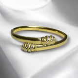 Pulsera Dorada con Zirconias Elegante de Acero Inoxidable | Luna Bella Joyería