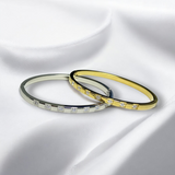 Pulsera Rigida con Zirconias Cuadradas | Luna Bella Joyería