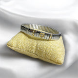 Pulsera Elástica Acero Inoxidable con Corazón y Zirconias | Luna Bella Joyería