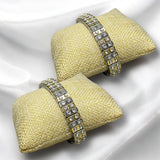 Pulsera Elástica con Cristales Brillantes | Acero Inoxidable | Luna Bella Joyería