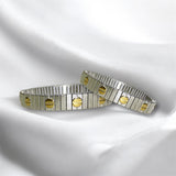 Pulsera Extensible Bicolor Tornillos | Luna Bella Joyería