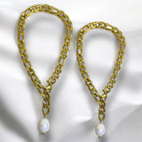 Pulsera Dorada de Cadena con Perla Natural | Luna Bella Joyería