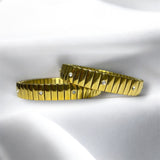 Pulsera Dorada Elástica con Zirconias | Luna Bella Joyería