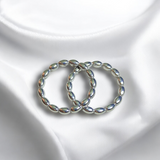 Anillo Plateado de Bolitas de Acero Inoxidable | Luna Bella Joyería