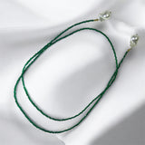 Collar de Cristales con Perlas Barrocas – Verde o Negro | Luna Bella Joyería