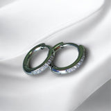 Aretes Arracada Plateados O Dorados con Zirconias | Luna Bella Joyería