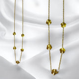 Collar Dorado con Flores Elegantes de Acero Inoxidable | Luna Bella Joyería