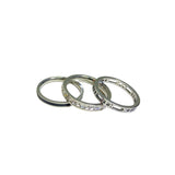 Set de Anillos Plateados de Acero Inoxidable con Diseños Minimalistas | Luna Bella Joyería