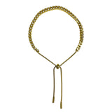Pulsera Ajustable Dorada de Cadena Gruesa | Luna Bella Joyería