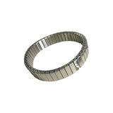 Pulsera Elástica Plateada Minimalista de Acero Inoxidable | Luna Bella Joyería
