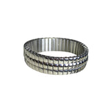 Pulsera Elástica Plateada de Acero Inoxidable | Luna Bella Joyería