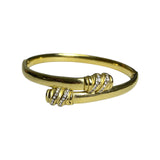 Pulsera Dorada con Zirconias Elegante de Acero Inoxidable | Luna Bella Joyería