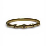 Pulsera Bamboo en Acero Inoxidable con Detalles de Zirconias | Luna Bella Joyería