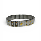 Pulsera Elástica Estrellas Bicolor de Acero Inoxidable | Luna Bella Joyería