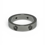 Anillo Dorado o Plateado con Zirconias de Acero Inoxidable | Luna Bella Joyería