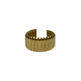 Anillo Ajustable de Acero Inoxidable Texturizado en Dorado y Plateado | Luna Bella Joyería