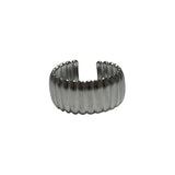 Anillo Ajustable de Acero Inoxidable Texturizado en Dorado y Plateado | Luna Bella Joyería